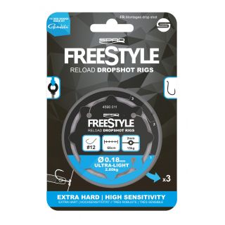 Spro Freestyle Reload Ds Rig 3St. 0.18 mm / haak maat 12