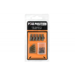 PolePosition Cs Safety Leadclip Set 5St. Silt
