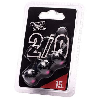 Monkey Lures Monkey Hooks Black 3st. 2/0 5 gr