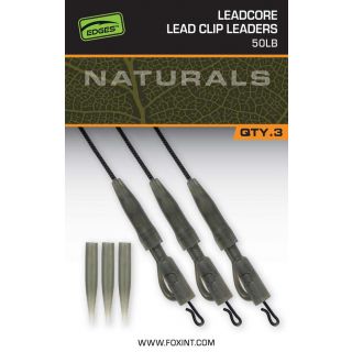 Fox Naturals Leadcore Power Grip Lead Clip Leaders 3st.