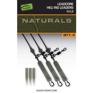 Fox Naturals Leadcore Heli Rig Leaders 3st.