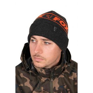 Fox Collection Beanie Black & Orange