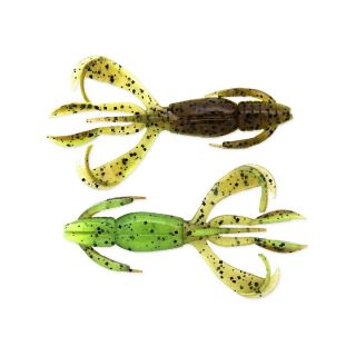 Keitech Crazy Flapper 3,6 inch 9cm 7St. Green Pumpkin / Chartreuse