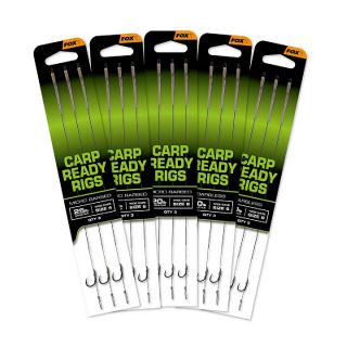 Fox Carp Ready Rigs Wide Gape Barbless Size 8 (20Lb) 3st.