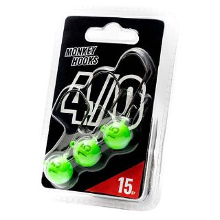Monkey Lures Monkey Hooks Green 3st. 4/0 5 gr