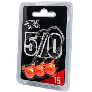 Monkey Lures Monkey Hooks Orange 3st. 5/0 7 gr