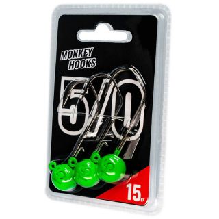Monkey Lures Monkey Hooks Green 3st. 5/0 10 gr