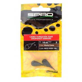 Spro Tungsten Tear Dropshot Sinkers Matt 14 gr 2st.