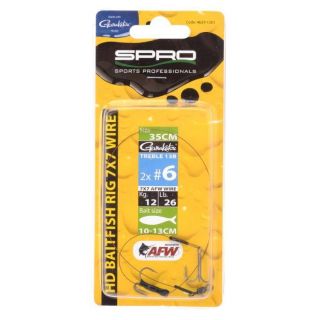 Spro Hd Baitfish Rig 2X Treble 12Kg 35cm 2x Treble Size 6