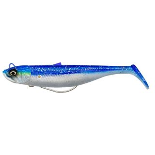 Savage Minnow Weedless 10Cm 16Gr 2 Body's + 1 Head Blue Pearl Silver