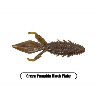 X Zone Adrenaline Bug Jr 3,5inch 9 cm 8st. Green Pumpkin Black Flake