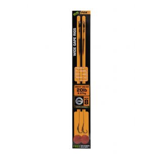 Fox Edges Wide Gape Camotex Semi Stiff Rig 2st. Size 8 - 20 lb