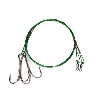 Mivardi Predator Wire Leaders 9 kg / 35cm Inc. Swivel + Treble Hook