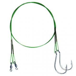 Mivardi Predator Wire Leaders 9 kg / 35cm Inc. Swivel + Single Hook