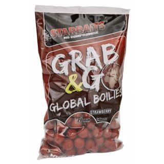 Starbaits Grab & Go Global Boilies 20mm 1Kg Strawberry Jam