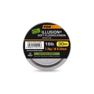 Fox Edges Illusion Naturals Green Soft Fluorocarbon Hooklink 30m / 0.35mm / 16lb