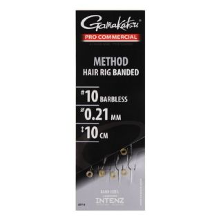 Gamakatsu Pro-C Method A1 Hair Rig Banded Barbless 10cm 0.19mm Size 14