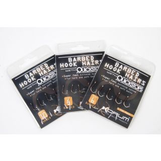Korum Barbed Hook Hairs With Quickstops Size 16, 5 st