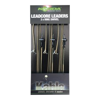 Korda Leadcore Leader Ring Swivel 3st Gravel Brown