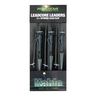 Korda Leadcore Leader Hybrid Lead Clip 3st Weed / Silt