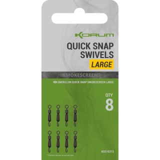 Korum Smokescreen Quick Snap Swivel Large