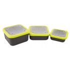 Fox Matrix Bait Box Grey/ Lime 0,63L