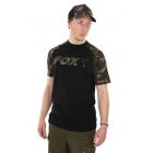 Fox Black  / Camo Raglan T-Shirt X-Large