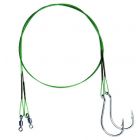 Mivardi Predator Wire Leaders 9 kg / 35cm Inc. Swivel + Single Hook