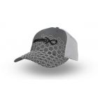 Matrix Hex Print Baseball Cap Grey