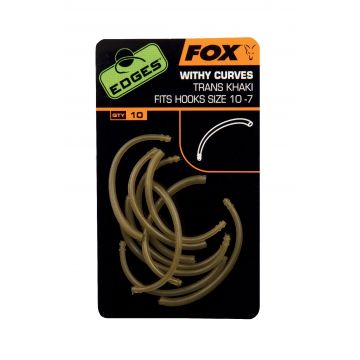 Fox Edges Withy Curve Adaptor Hook Trans Khaki 10-7