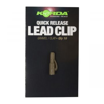 Korda Quick Release Lead Clips  Gravel Clay