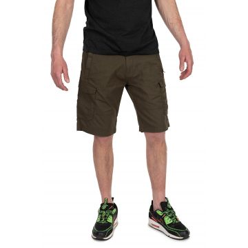 Fox Collection Lightweight Cargo Shorts Green & Black Small