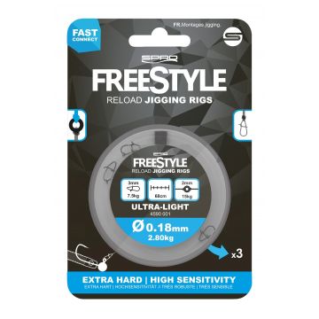 Spro Freestyle Reload Jig Rig 3St. 0.22 mm