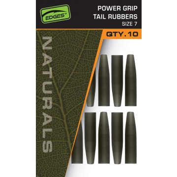 Fox Edges Naturals Power Grip Tail Rubbers Size 7 10st.
