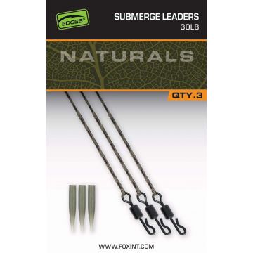 Fox Naturals Submerged Leaders 30 lb 13.6kg 3st.
