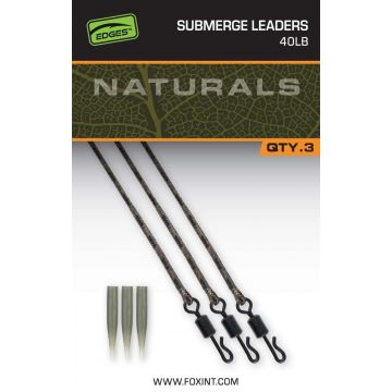 Fox Naturals Submerged Leaders 40 lb 18.1kg 3st.