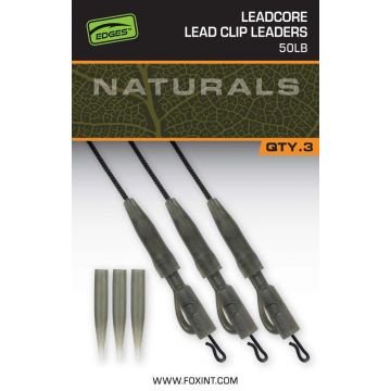 Fox Naturals Leadcore Power Grip Lead Clip Leaders 3st.