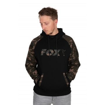 Fox Black / Camo Raglan Hoodie X-Large