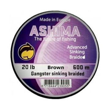 Ashima Gangster 8 Braid Sinking Brown 600 m 20 lbs