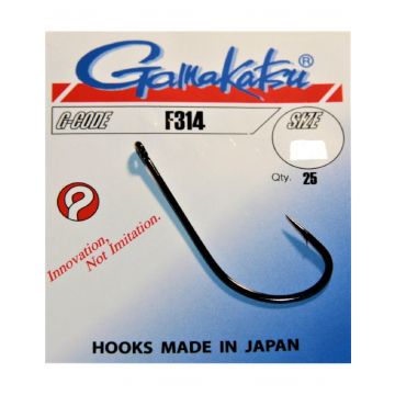 Gamakatsu F314 Hooks Black 25St. Size 4