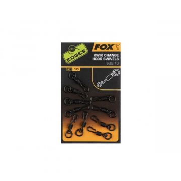Fox Edges Kwik Change Hook Swivels Size 10