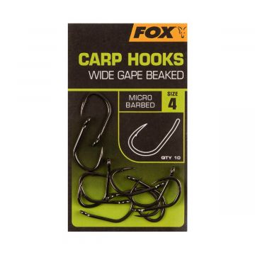 Fox Carp Hooks Wide Gape 10st. Size 6