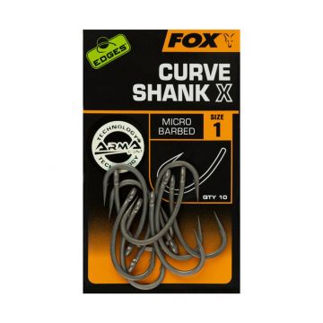 Fox Edges Curve Shank X 10st. Size 1