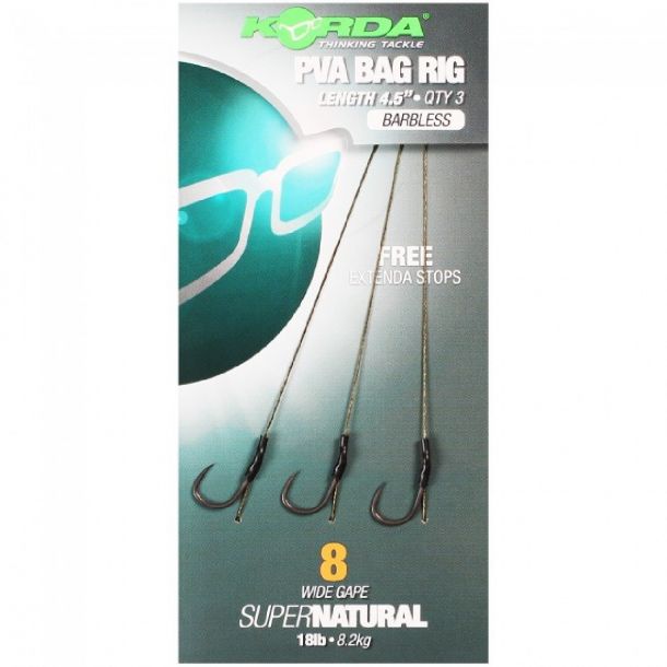 Korda Solidz PVA Rig Wide Gape Barbless 18lb size 8 main product photo
