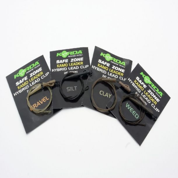 Korda Kamo Leaders 40lb, Hybrid Lead Clip 1m Clay Brown main product photo