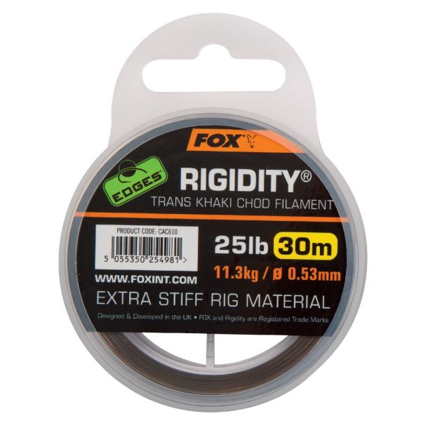 Fox Rigidity Chod Filament Trans Khaki 25 lb/0.53mm 30m main product photo