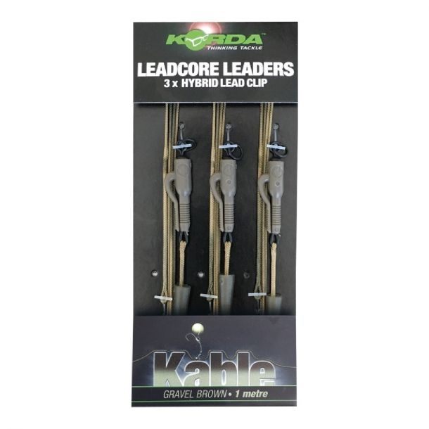 Korda Leadcore Leaders Hybrid Lead Clip QC Swivel 1m Gravel main product photo