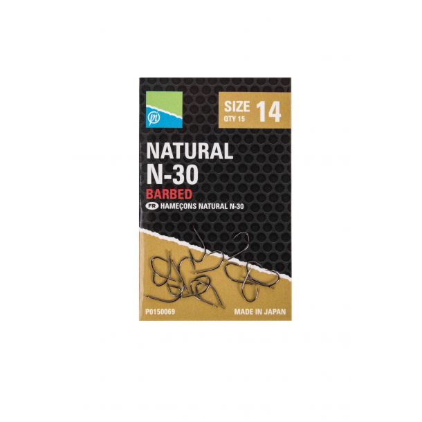 Preston Natural N-30 haken Size 10 main product photo