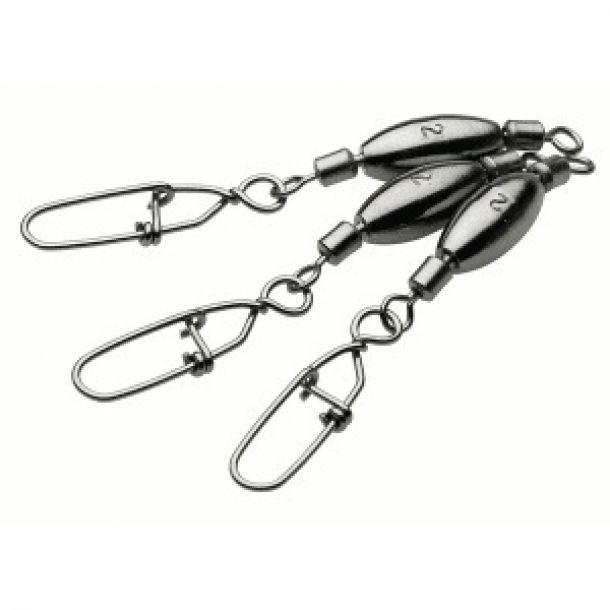 Kinetic Weighted Swivel With Dual Snap Black 10 gr 3pc. main product photo
