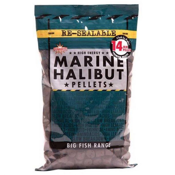 Dynamite Baits Marine Halibut Pre-Drilled Pellets 14mm 350 gr main product photo